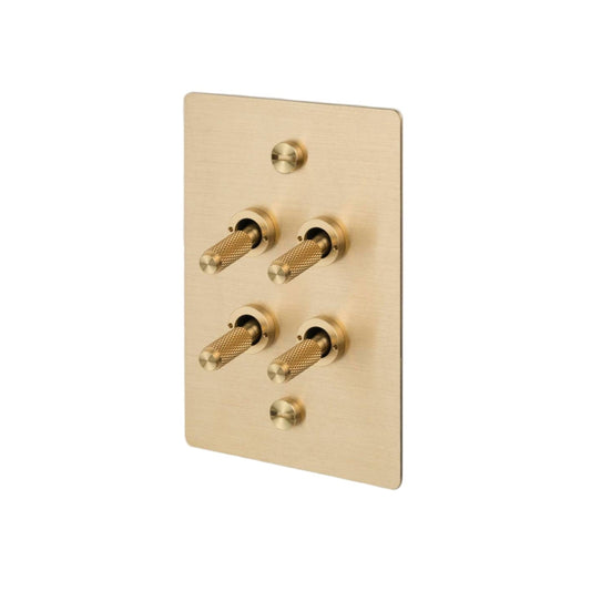 4G Toggle / Vertical / 2-Way / Cross / Brass