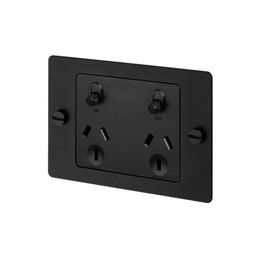 2G GPO Socket / Without Logo / Cross / Black