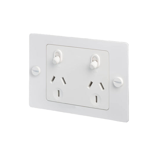 2G GPO Socket / Without Logo / Cross / White