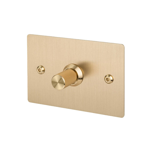 1G Dimmer / Horizontal / 100W / Linear / Brass