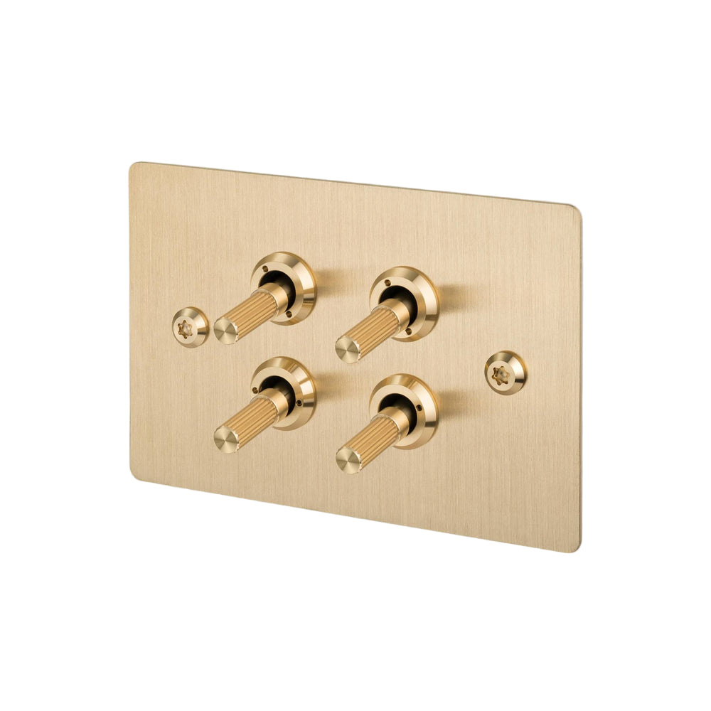 4G Toggle / Horizontal / 2-Way / Linear / Brass
