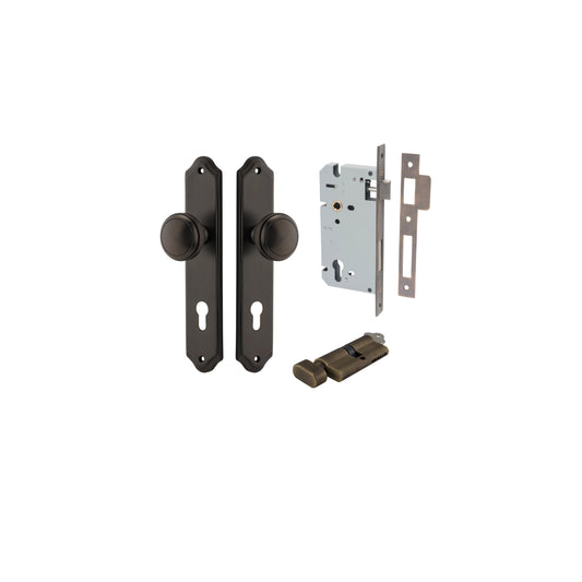 Paddington Knob Shouldered Signature Brass Entrance Kit - Key/Thumb Turn