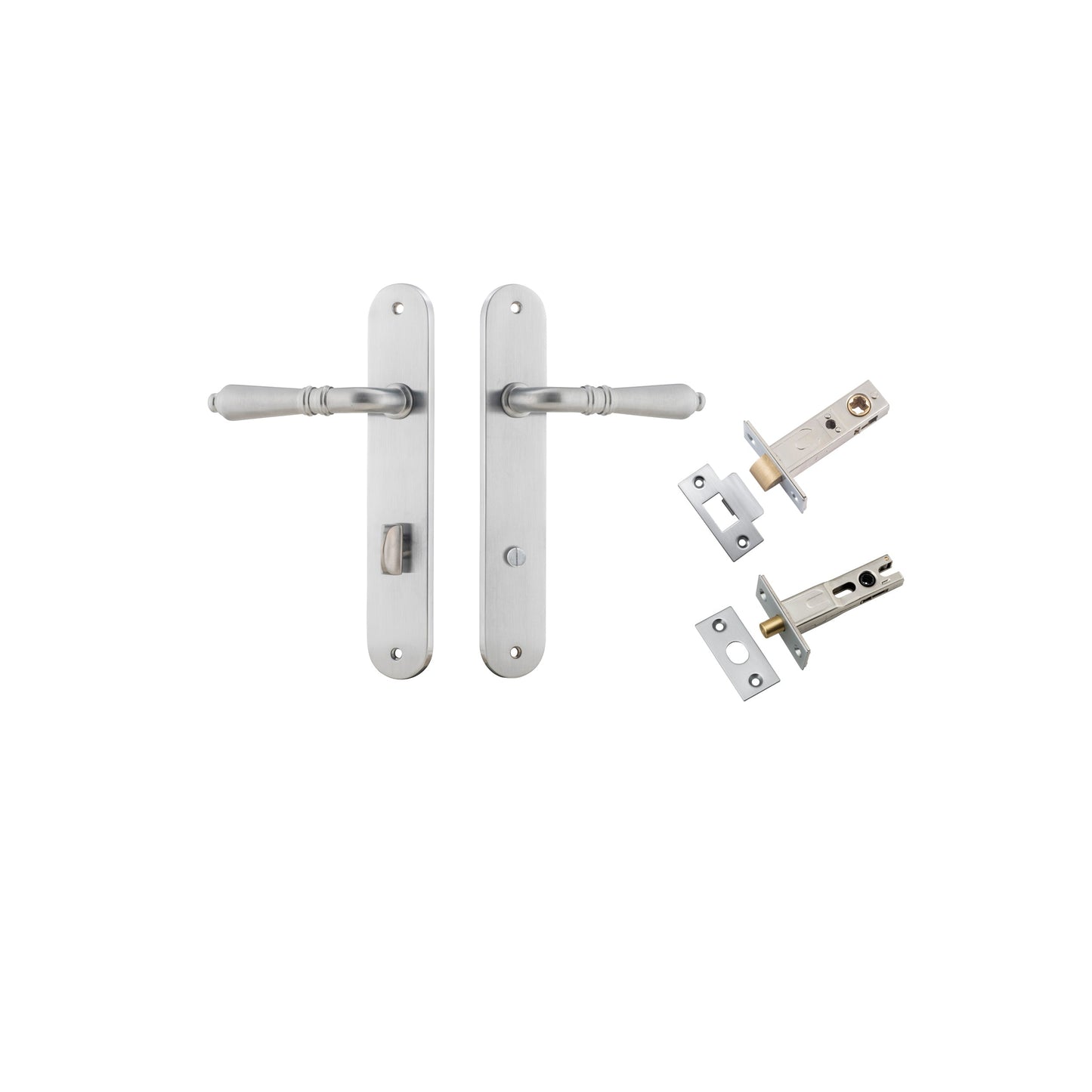 Sarlat Lever Oval Brushed Chrome Privacy Kit