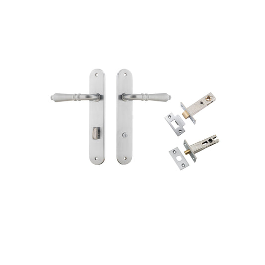 Sarlat Lever Oval Brushed Chrome Privacy Kit
