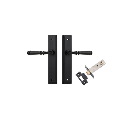 Verona Lever Stepped Matt Black Passage Kit