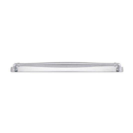 Sarlat Cabinet Pull with Backplate Brushed Chrome CTC 450mm