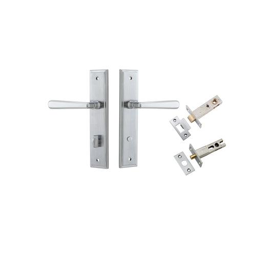 Copenhagen Lever Stepped Brushed Chrome Privacy Kit