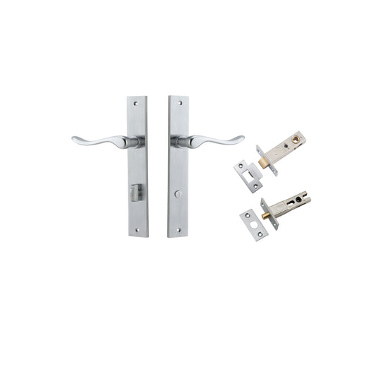 Stirling Lever Rectangular Brushed Chrome Privacy Kit