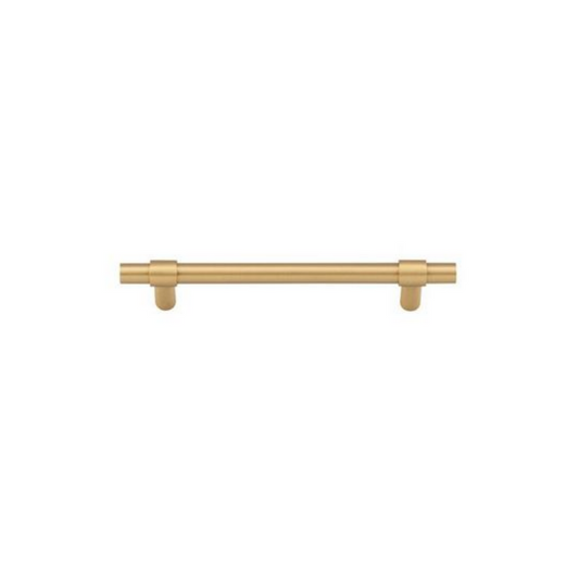 Helsinki Cabinet Pull Brushed Brass CTC 128mm