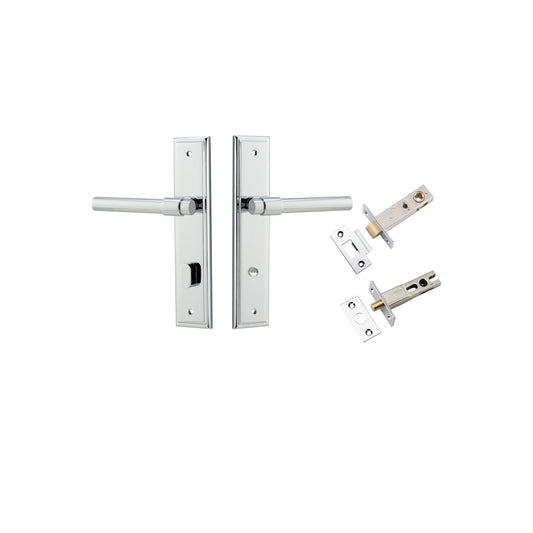 Helsinki Lever Stepped Polished Chrome Privacy Kit