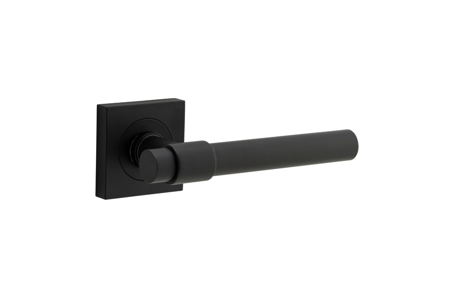 Helsinki Lever on Square Rose Matt Black