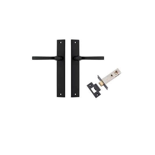 Annecy Lever Rectangular Matt Black Passage Kit