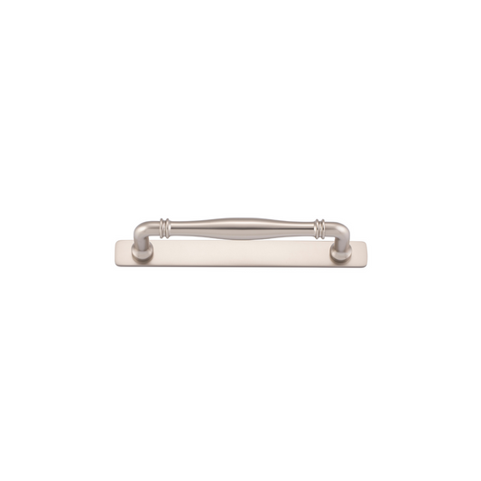 Sarlat Cabinet Pull with Backplate Satin Nickel CTC 160mm