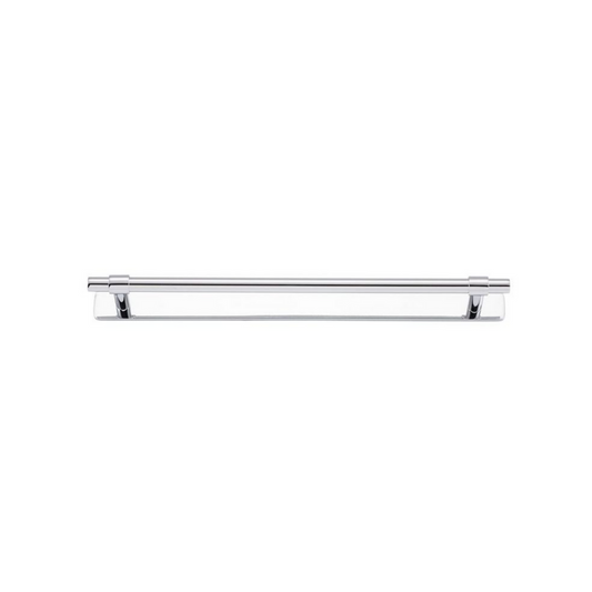 Helsinki Cabinet Pull with Backplate Polished Chrome CTC 256mm