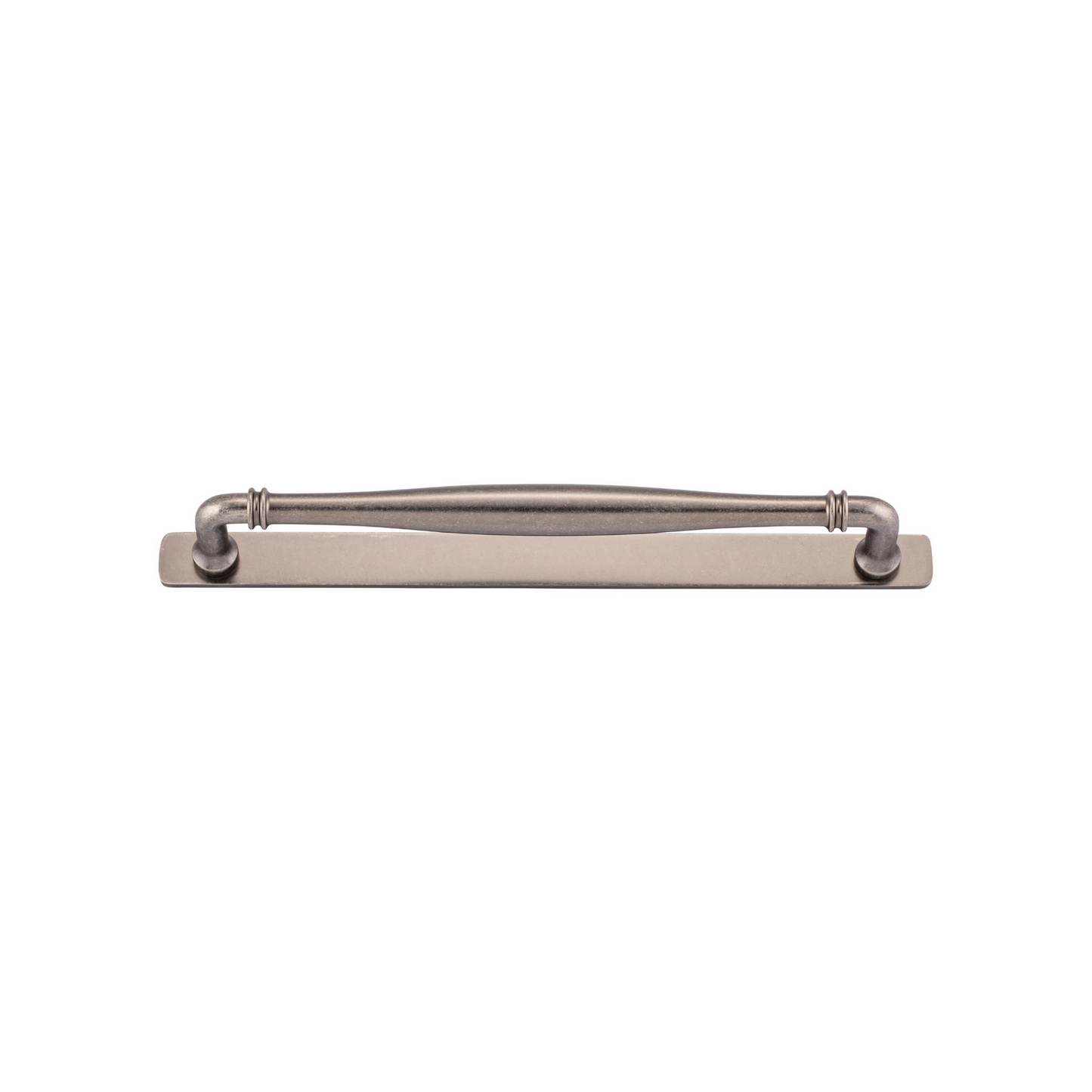 Sarlat Cabinet Pull with Backplate Distressed Nickel CTC 256mm