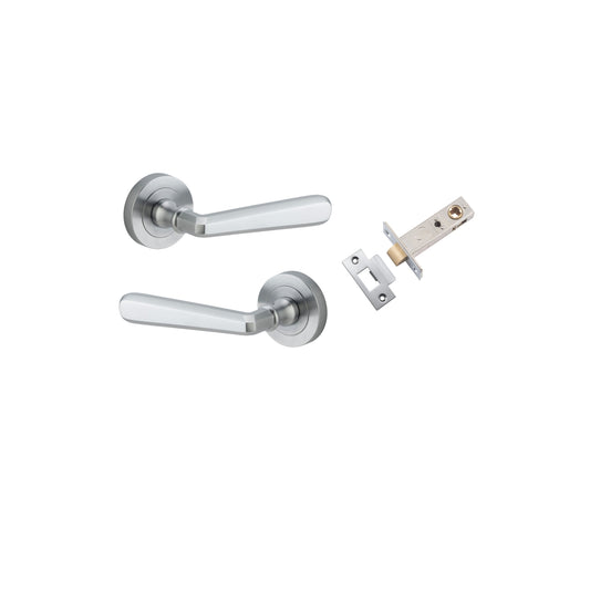 Copenhagen Lever on Rose Brushed Chrome Passage Kit