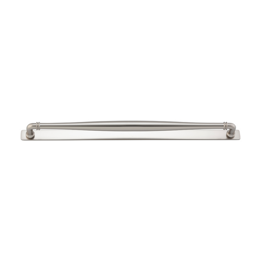 Sarlat Cabinet Pull with Backplate Satin Nickel CTC 450mm