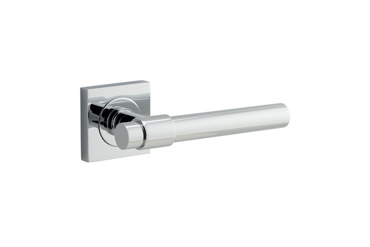 Helsinki Lever on Square Rose Polished Chrome