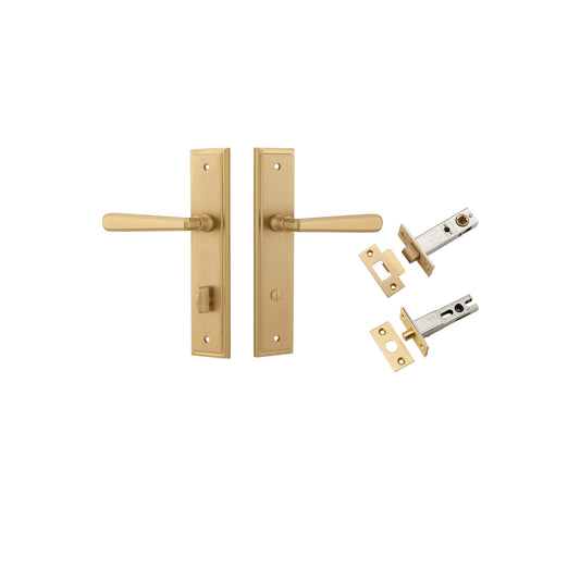 Copenhagen Lever Stepped Brushed Brass Privacy Kit