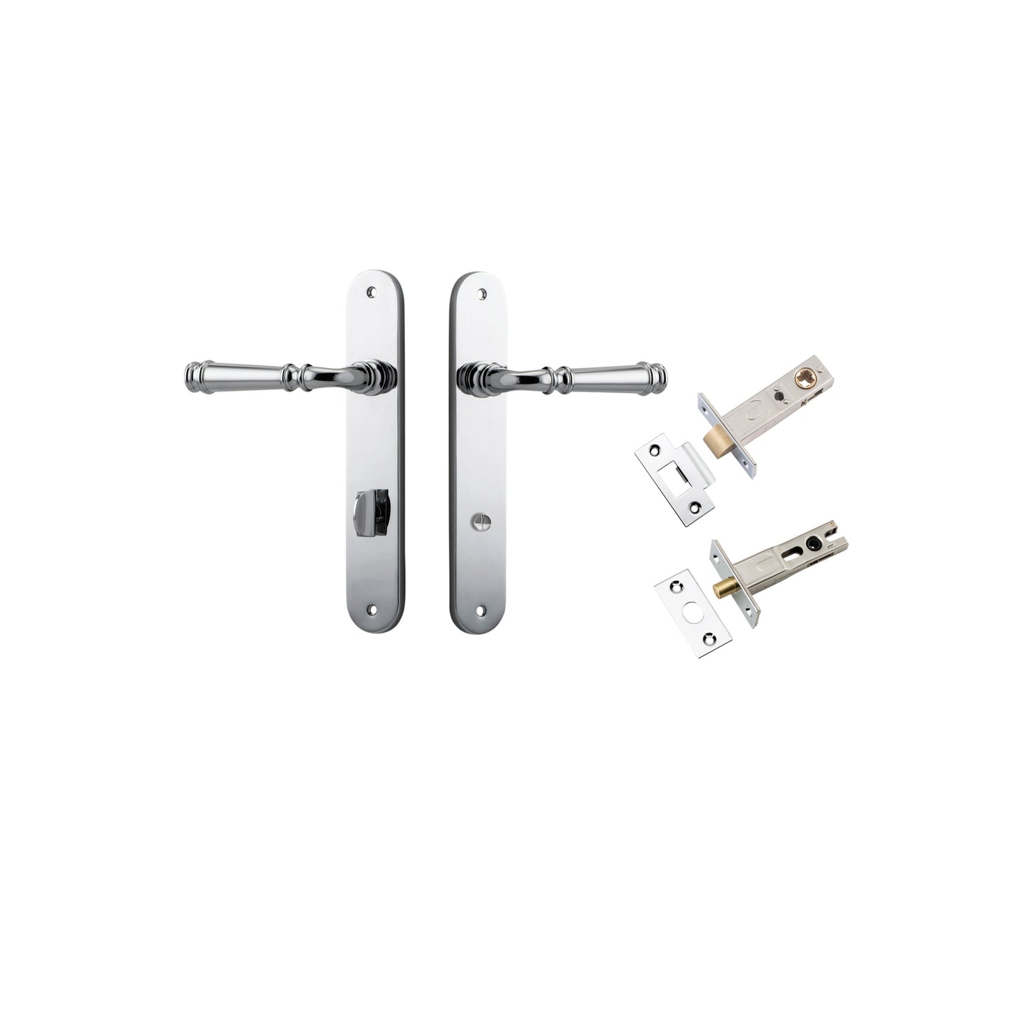 Verona Lever Oval Polished Chrome Privacy Kit
