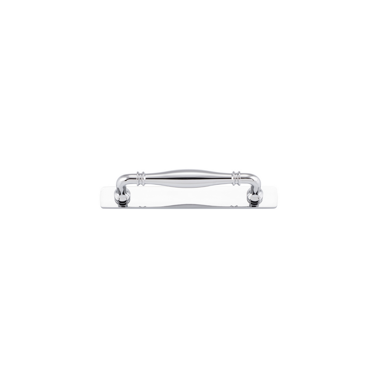 Sarlat Cabinet Pull with Backplate Polished Chrome CTC 128mm