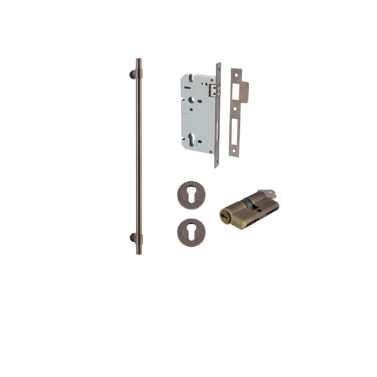 Helsinki Pull Handle Signature Brass 600mm Entrance Kit - Key/Key