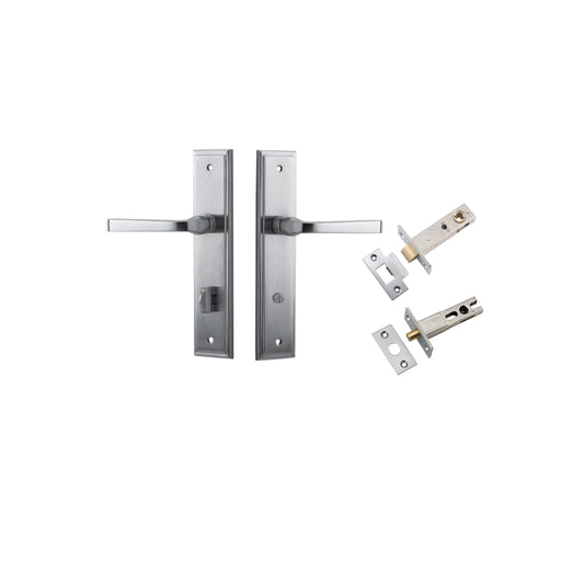 Annecy Lever Stepped Brushed Chrome Privacy Kit