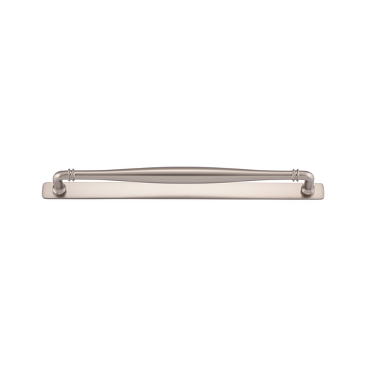 Sarlat Cabinet Pull with Backplate Satin Nickel CTC 320mm