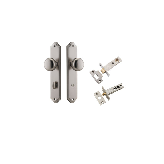 Cambridge Knob Shouldered Satin Nickel Privacy Kit