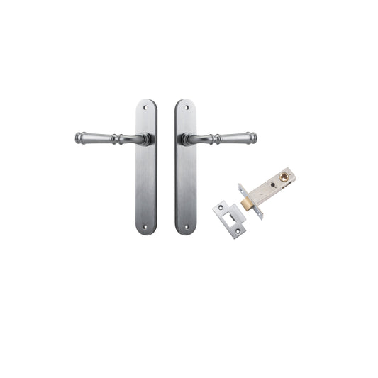 Verona Lever Oval Brushed Chrome Passage Kit
