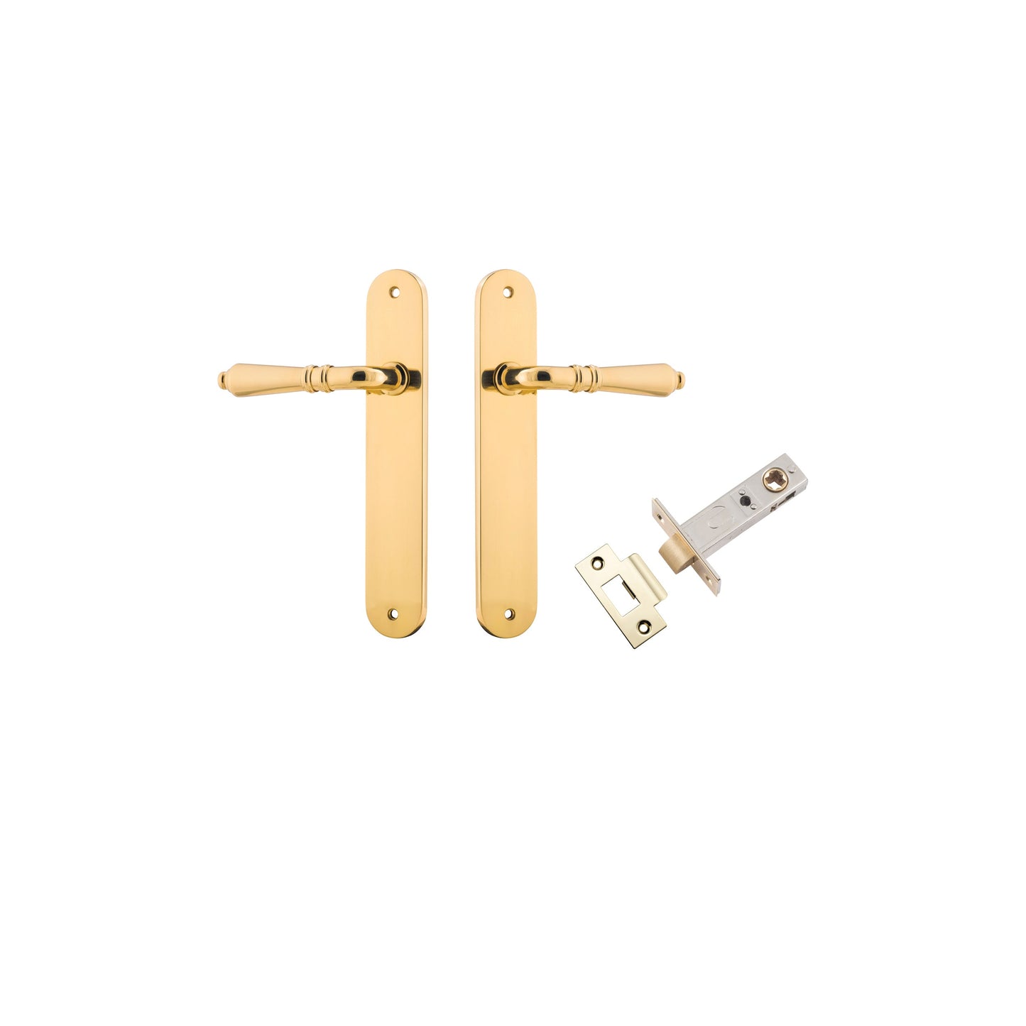 Sarlat Lever Oval Polished Brass Passage Kit