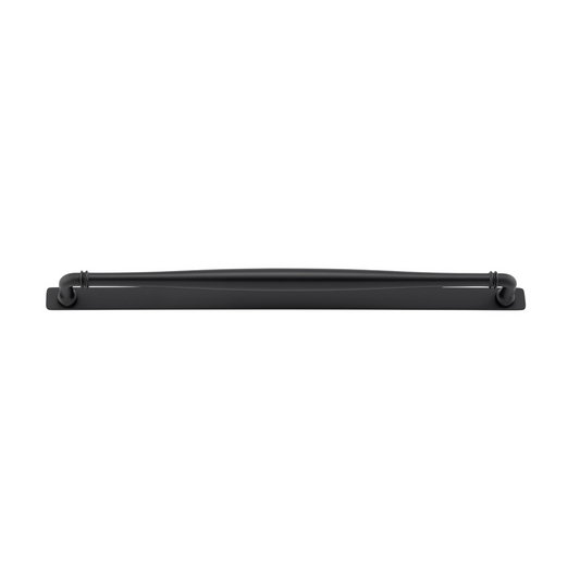 Sarlat Cabinet Pull with Backplate Matt Black CTC 450mm