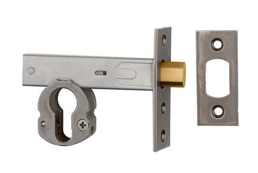 Euro Mortice Deadbolt Distressed Nickel 70mm