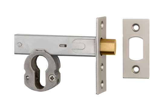 Euro Mortice Deadbolt Satin Nickel 70mm