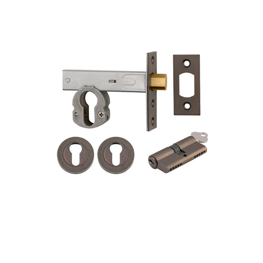Euro Mortice Deadbolt Signature Brass Key/Key Escutcheon Round Kit 60mm