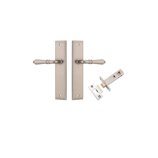 Sarlat Lever Stepped Satin Nickel Passage Kit