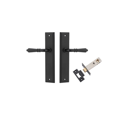 Sarlat Lever Stepped Matt Black Passage Kit