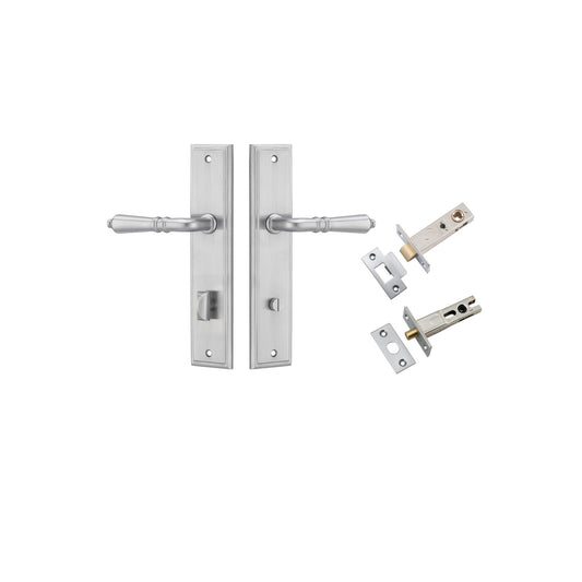 Sarlat Lever Stepped Brushed Chrome Privacy Kit