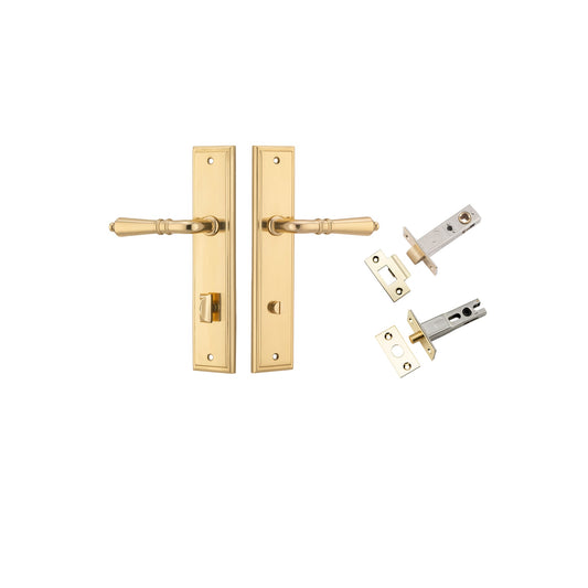 Sarlat Lever Stepped Polished Brass Privacy Kit